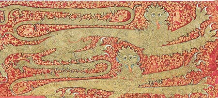 Fragment of Edward III’s Heraldic Horsecloth c1348 (Staniland)